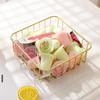 Fruit Bowl Washing Fruit Hollow Drain Basket Iron Fruit Basket Living Room Coffee Table Net Red Fruit Plate Snack Storage Basket