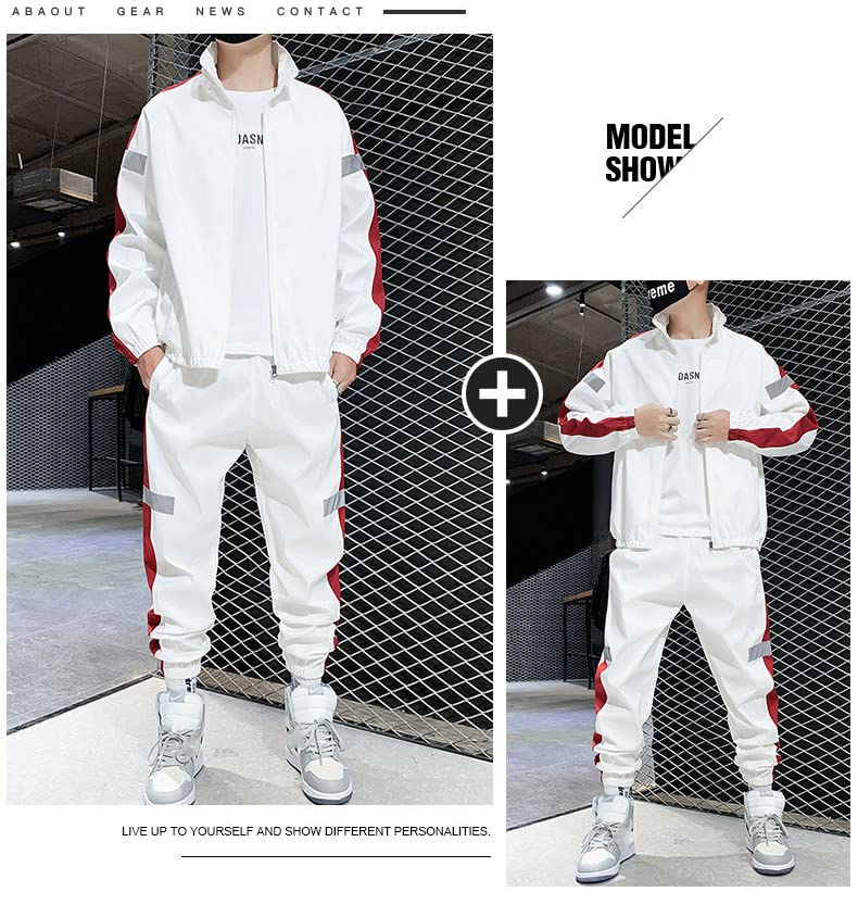 Tracksuit Hoodie and Pants Outerwear Training Running Long Plus Solid Sportswear [CREAM] Men's Set, 2-Piece Set, Sportswear, Wear, Wear, Casual,