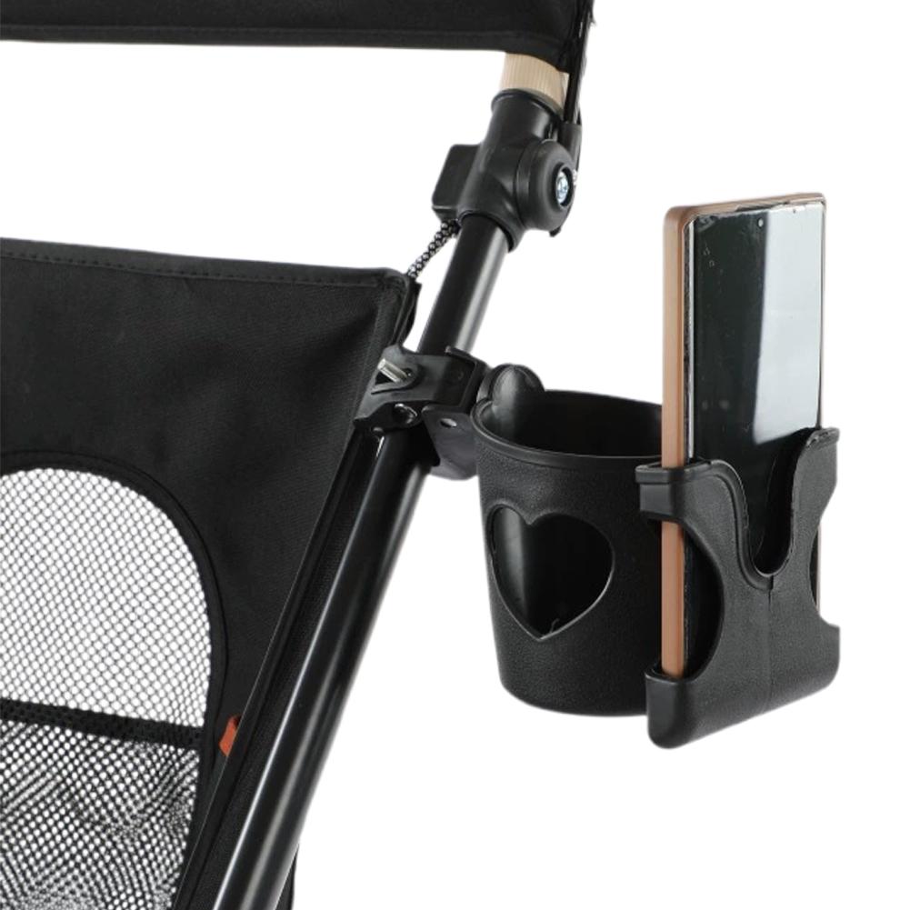 Bike Cup Holder Baby Stroller Rotating Water Cup Holder Portable 2-in-1 Phone Holder Bicycle Storage Cup Holder for Infant Carri