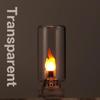 USB Powered Flame Flickering LED Candle Night Light Frosted Glass Cover for Bedroom Bedside Mood Lighting