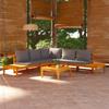 Day and Night - Day and Night Garden Furniture Set 4 Pieces Cushions Dark Gray Acacia Wood