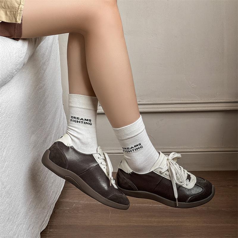 

Дышащие немецкие кроссовки для тренировок пара подходящих по цвету ретро-туфли Forrest Gump с тонким ремешком мягкая подошва плоская спортивная обувь для сноуборда 7115-7226-X 39