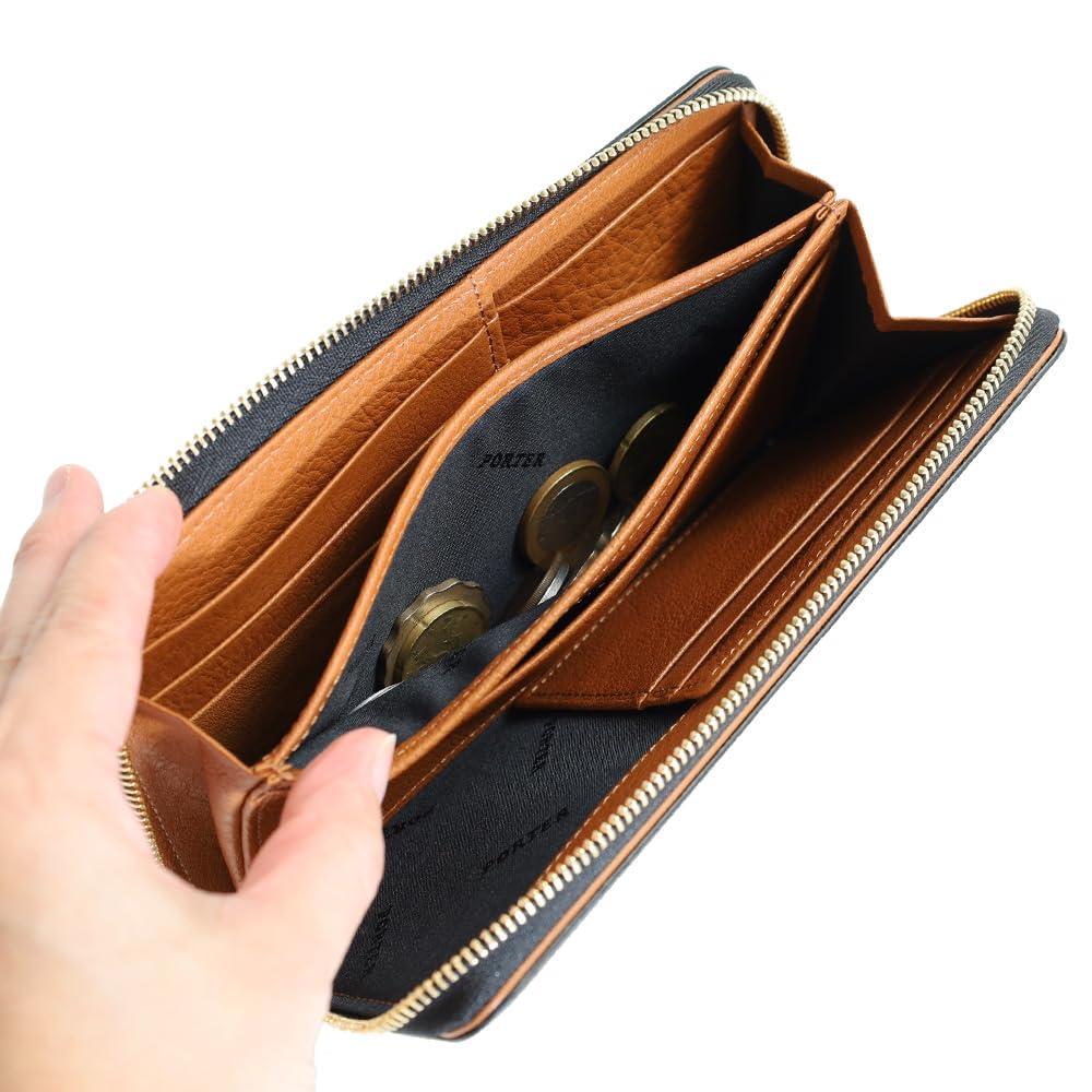 Tone Bill Wallet Yoshida Bag Long Wallet Round Zipper TONE BILL WALLET [Porter] 150-02288 Men's Women's (10 Black)