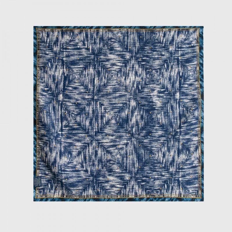 Womens Silk Wool Square Scarf Double-sided Print Elegant Shawl Winter Warmth Sun Protection