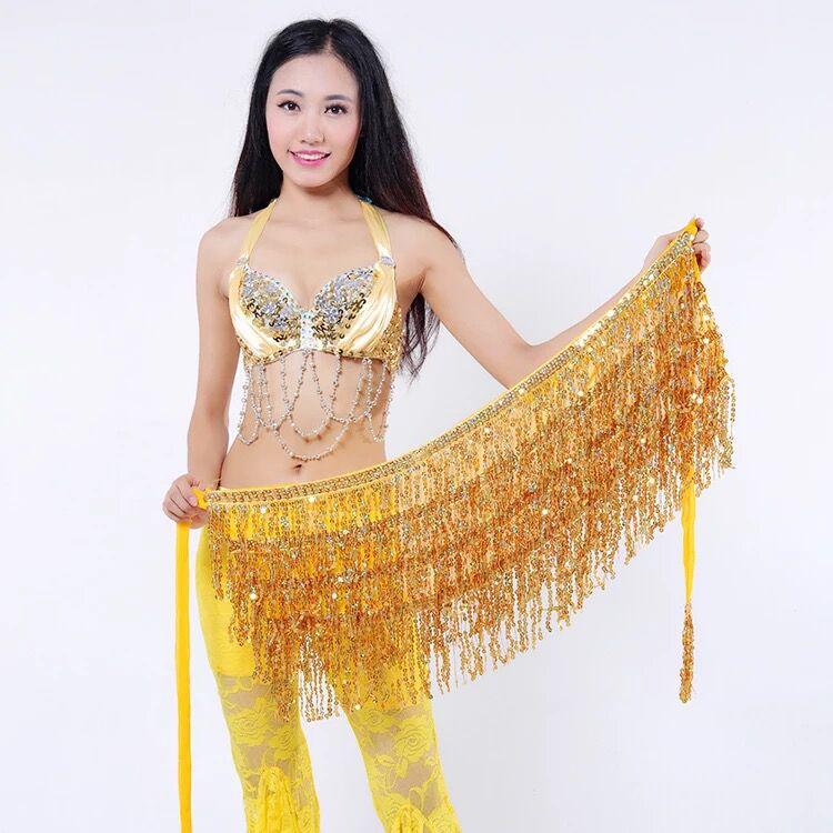 Sequin Tassel Waist Chain Hip Scarf for Belly Dance Performance & Practice