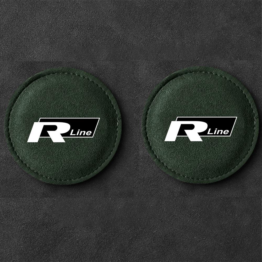 For VOLKSWAGEN VW 2Pcs Anti-Slip Car Silicone Coaster For Volkswagen Vw Tiguan Jetta Mk6 Scirocco Polo Touran Golf Auto Interior