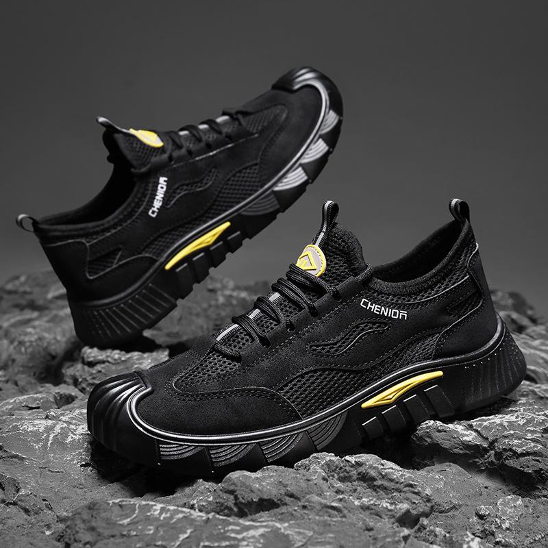 Pánské 2025 Jarní Prodyšné Síťované Ležérní Pracovní Boty - Všestranné, Stylové, Odolné proti Nečistotám.