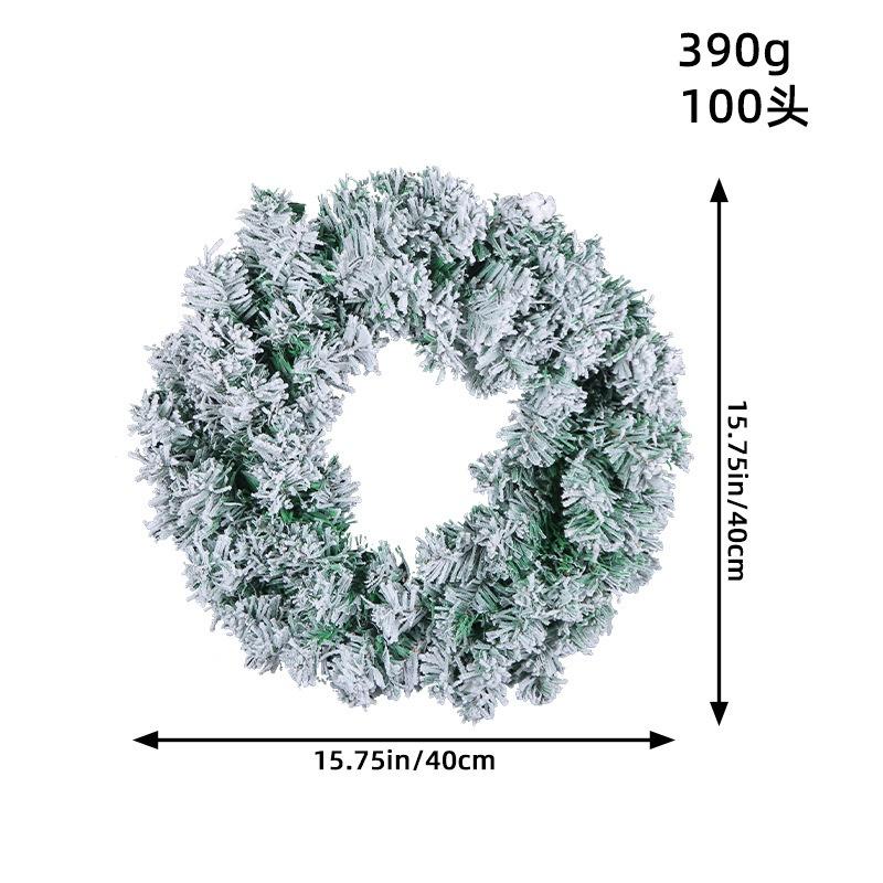 Wholesale 2023 New Christmas Wreath With Snowy Pvc Vine For Decoration In Shopping Mall And Window Display Small Medium And Large Sizes