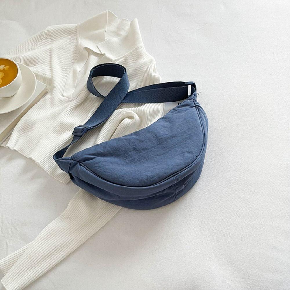 Nylon Hobos Crossbody Bag Handbag Half-moon Bag Casual Canvas Dumpling Bag Girls