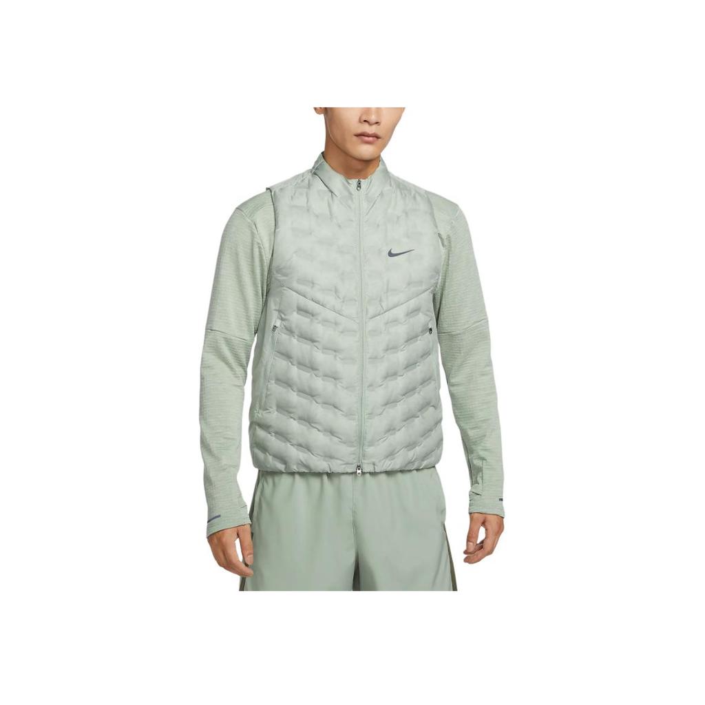 Nike Therma Fit Adv Rippel Down Running Best Solid Color Fashion Comfortable Soft Down Vest Men Vest Light-Green FB7543-370