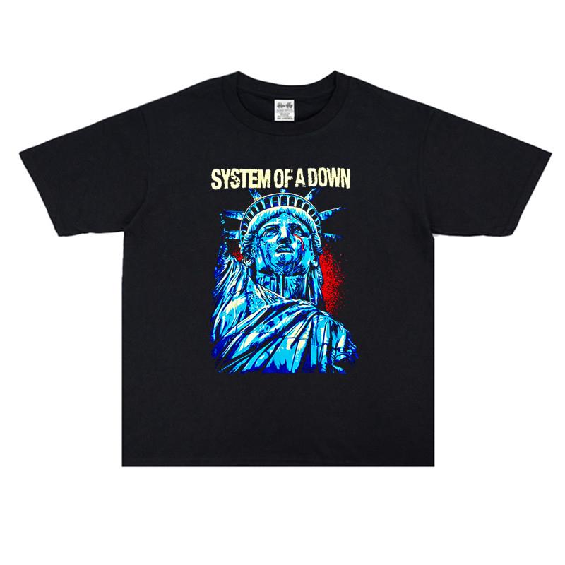 System of A Down Grup Tişörtü Pamuk Yüksek Kalite Yumuşak Tişört Erkek Karikatür Grafik Tişört Erkek Rock Müzik Sokak Giyim Tişörtleri