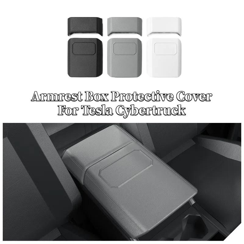Armrest Box Protective Cover for Tesla Cybertruck Car Accessories TPE Mobile Phone Storage Anti-slip Shell Interior 2024-2025