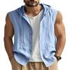 Men's Hooded Sleeveless Shirt Cotton Slim Fit Pullover