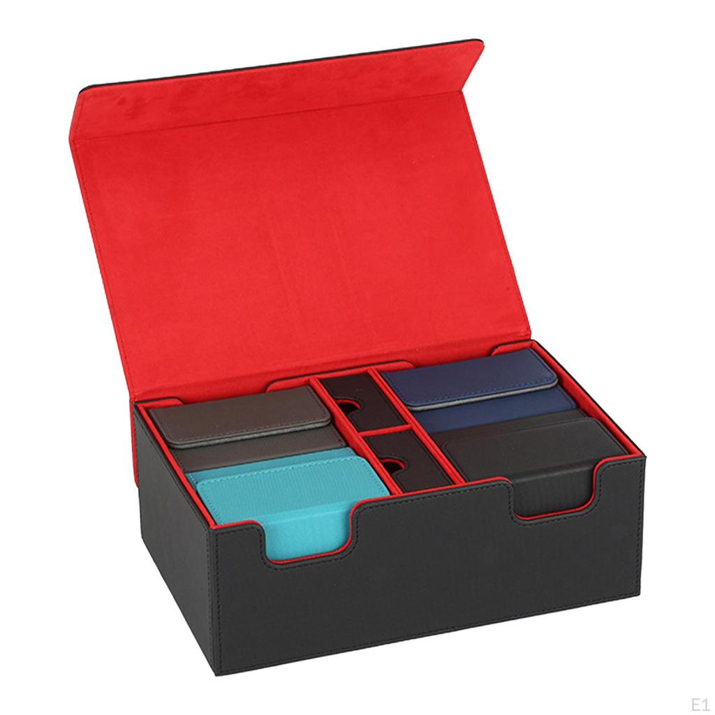 Card Storage Box Double-Sleeved Designed for The Gamer Holds 400+ Multiple Uses 265x182x98mm