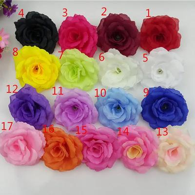 Diameter 8cm Artificial Silk Roses Head Home Decoration Wedding Party DIY Tracery Wall Collage Decorative Artificial Flowers