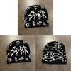 Knit Hat For Men And Women With Embroidered Letters And Color Block Design For Streetwear And Hip Hop Style