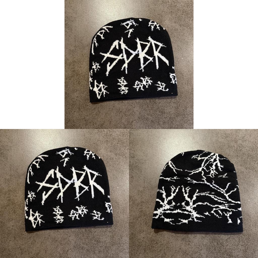 Knit Hat For Men And Women With Embroidered Letters And Color Block Design For Streetwear And Hip Hop Style