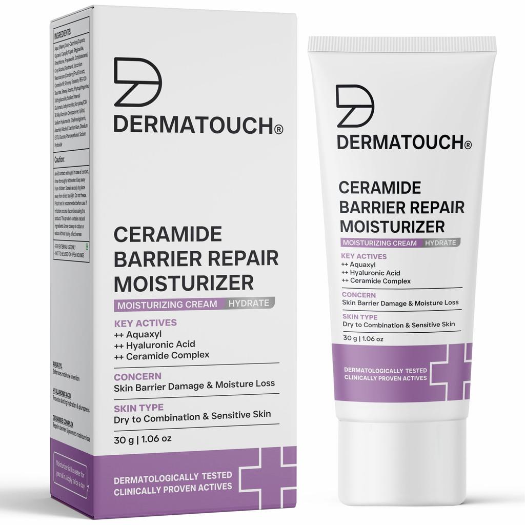 DERMATOUCH Ceramide Barrier Repair Moisturizer | Deep Hydration & Barrier Support | Helps Reduce Moisture Loss | 15g