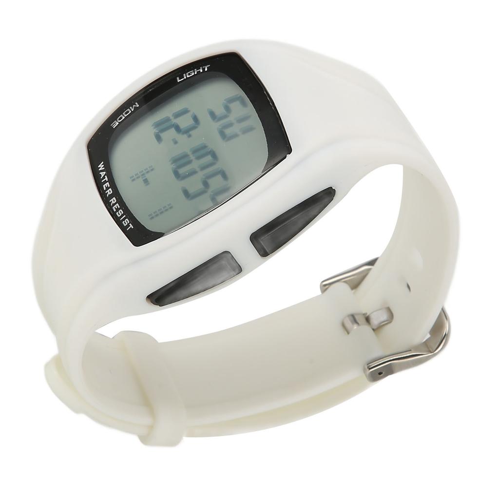 Students Electronic Watch Waterproof Stopwatch Dual Time Fashionable Digital Sports Watch White