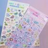4pcs Cute Animal Stickers with Laser Diamond Edge for Scrapbooking Craft Supplies Material Kids Girls Gift