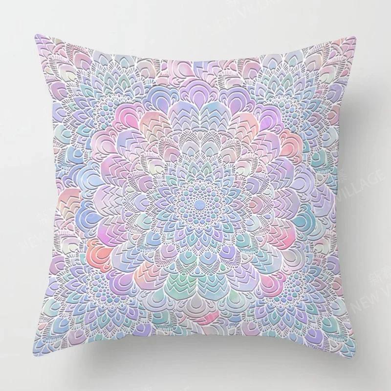 Fall Home Decor Autumn Living Room Throw Pillow Cover Sofa Boho Cushion Cover Mandala