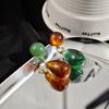 Color-block Geometric Water Drop Earrings for Women, High-End Light Luxury Studs, Unique Dangle Design, 2026 Collection.
