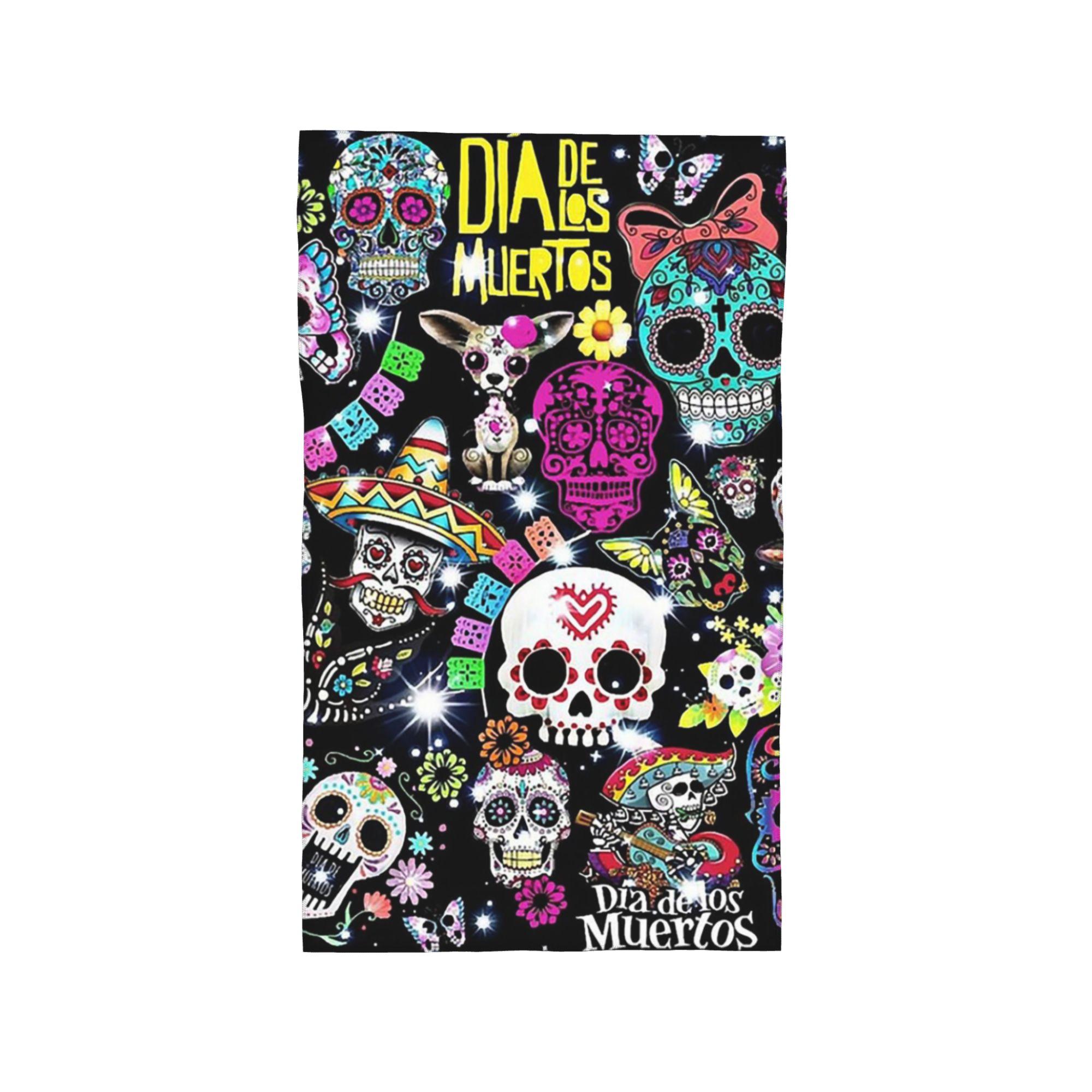 

Day of the dead Soft Face Towel Quick Dry Pool Bath Cotton Towels Absorbent W40*H60(CM)
