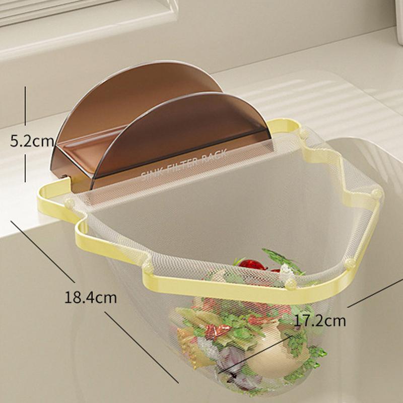 Christmas Tree Net for Kitchen Sink - Large-Mouth Food Scrap Catcher & Drain Protector, Anti-Clogging Drainer with Storage Rack