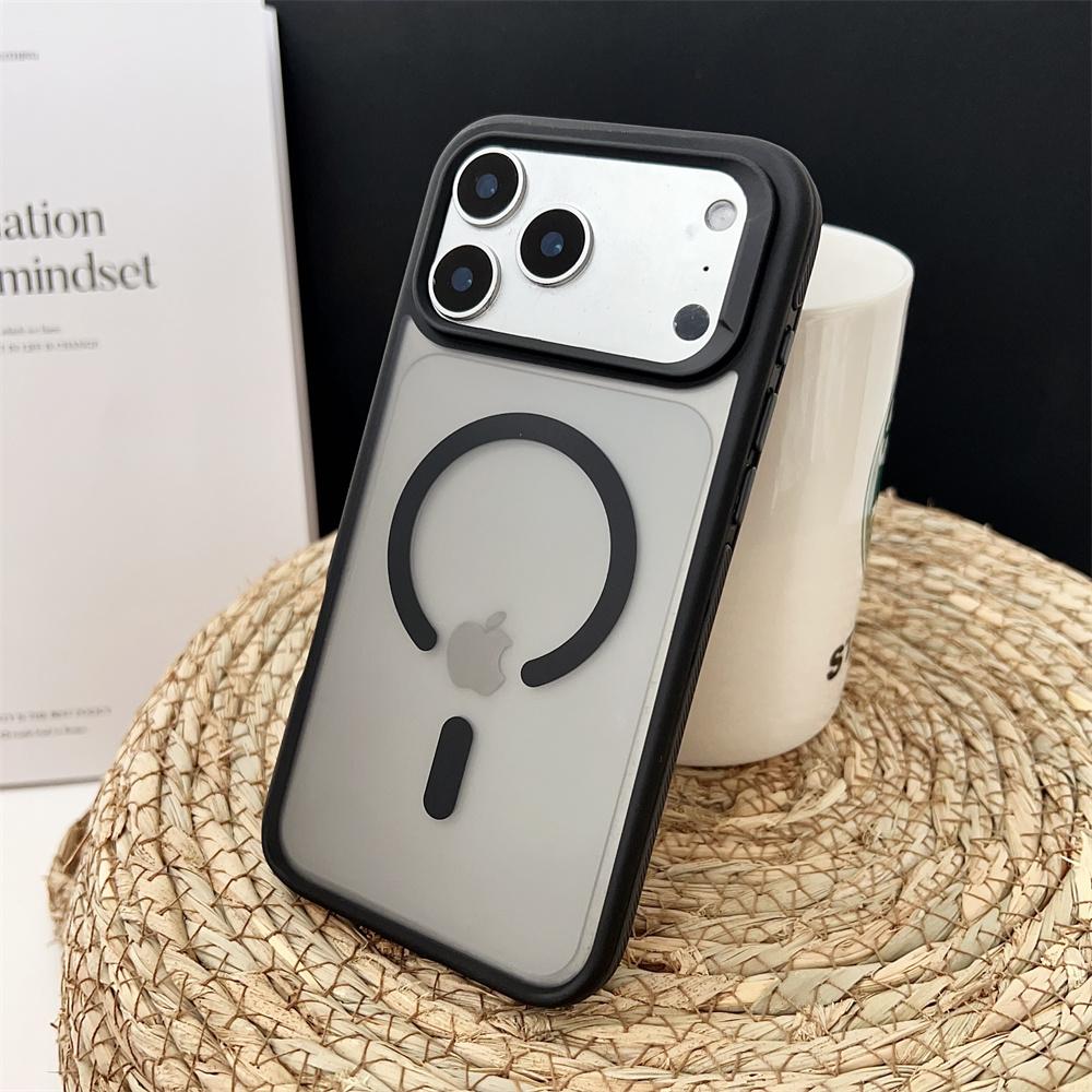 Shockproof Luxury Matte Magnetic Case for iPhone 17 Pro Max 17 Air 17 Pro Colorful Border Magsafe Wireless Charging Cover