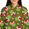 Women's Stand Collar Pullover Long Sleeve Top Christmas Print Sports Top