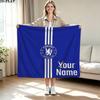 1PC Chelsea F Custom Name Patterned Flannel Blanket Suitable For All Seasons for Home Decor Warmth and Comfort Gifts Holiday Present