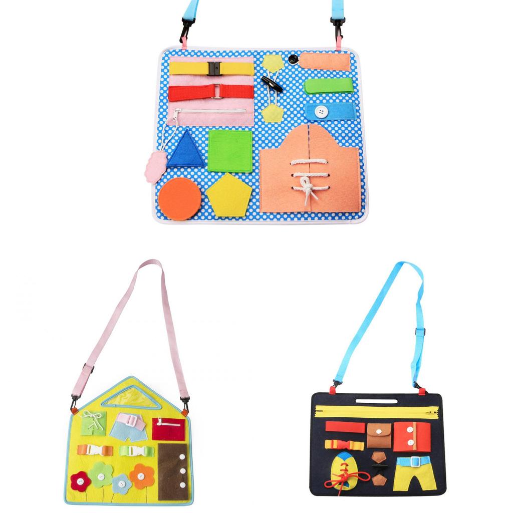 Baby Learning Dressup Board With Zippers And Buttons For Early Education And Development