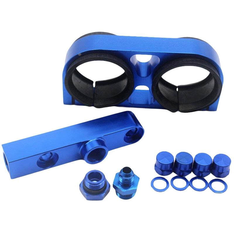 External Hi-flows Fuel Pump Set with Mounting Bracket Inlets Outlet Manifold 044