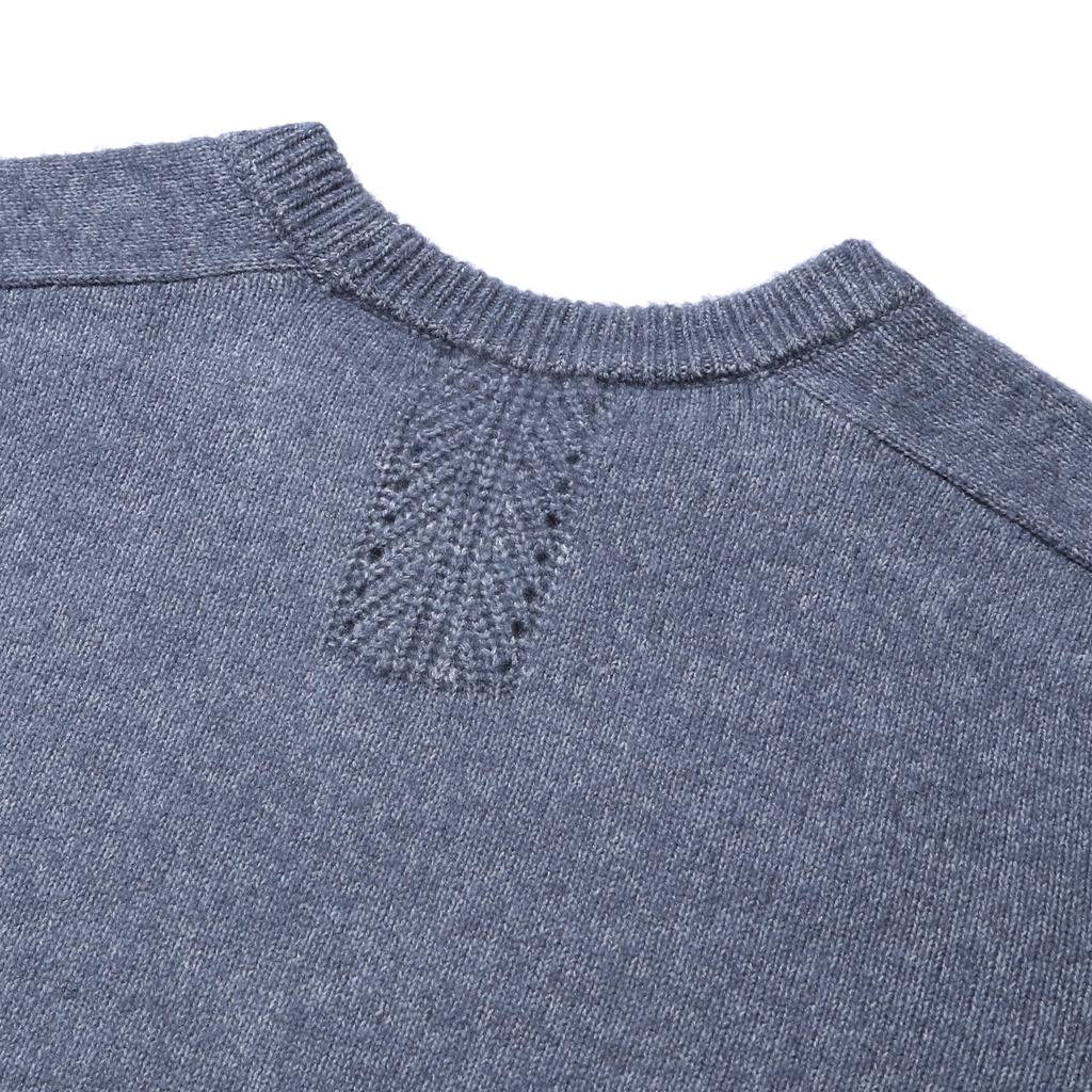 LEDEPT Washable Raglan Round Pullover [Blue]