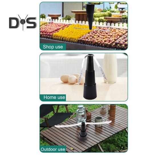 Fliegenabwehr-Ventilator mit reflektierendem Streifen, wiederaufladbar über USB, für Outdoor-Camping, Angeln, Picknick, Innenbereich, Desktop-Lebensmittelventilator, tragbar, leise, faltbar, Fliegenspinner