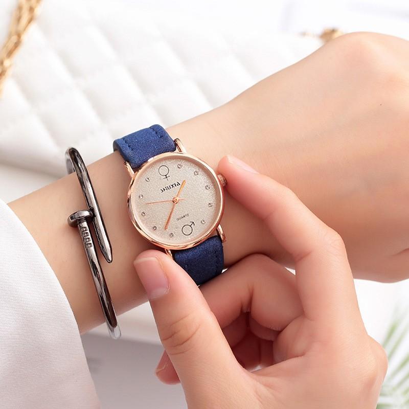 Watch Male And Female High School Student Couple Simple Trendy Men'S Trendy Women'S Belt Girlfriend Quartz Strap