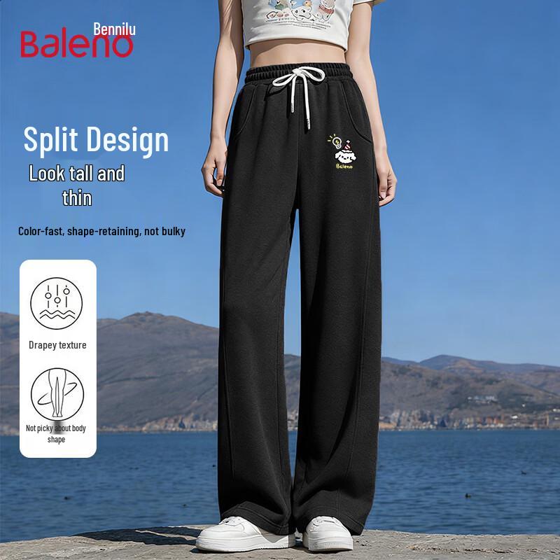 Baleno Women's Loose Straight-Leg Cartoon Print Pants