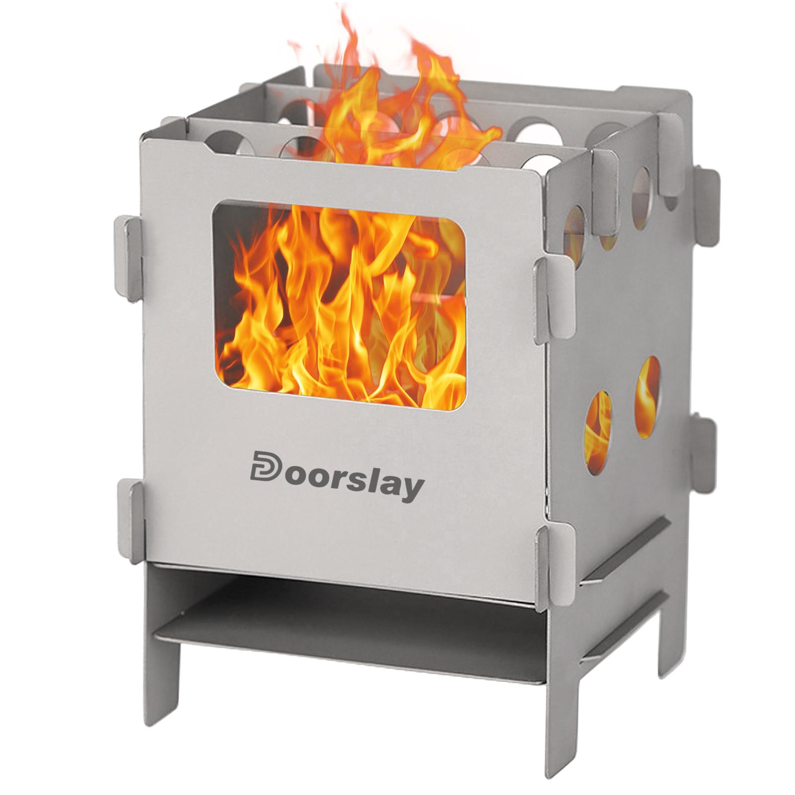 Портативная легкая складная дровяная печь из нержавеющей стали