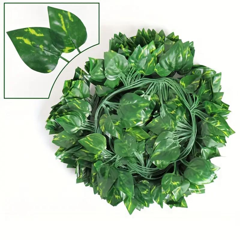 2/200M Artificial Plant Green Ivy Leaf Garland Fake Plant Creeper Hanging Vine Outdoor DIY Garden Wall Wedding Party Home Decor