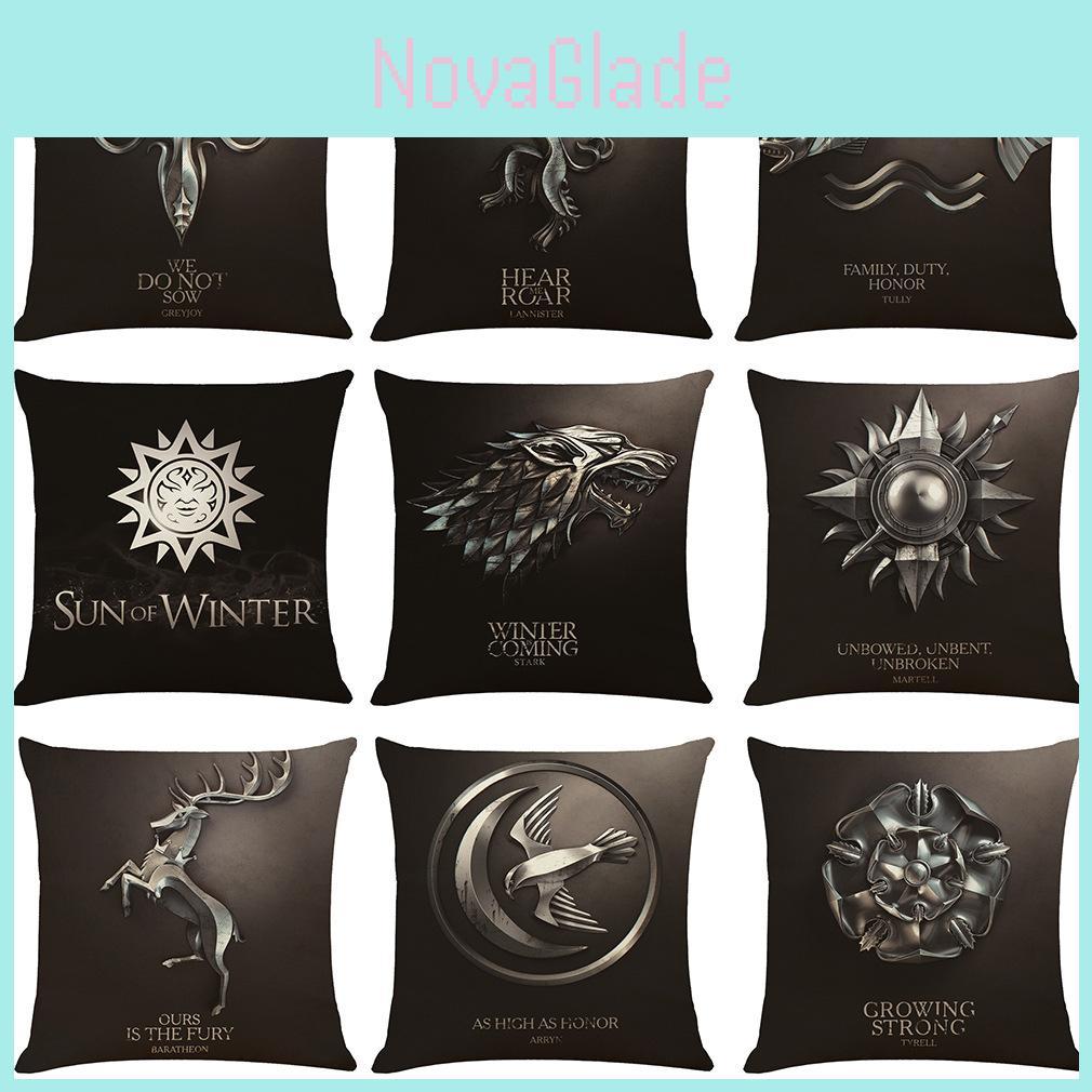 Soft Thick Cotton Linen Game Of Thrones Inspired Cushion Cover For Home And Auto
