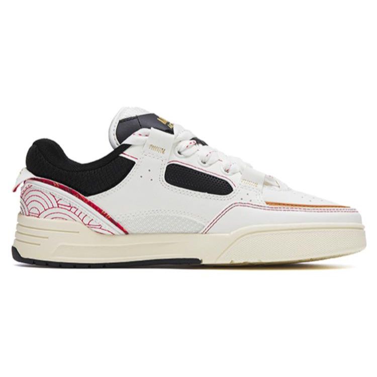 Anta Aojie Non-Slip Shock Absorbing Wear-Resistant Low-Top Skate Shoes Women sneaker White Black Red 122318040-5