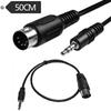 50cm 5-Pin Din Stecker auf 3,5mm Klinkenstecker Kabelverlängerung Soundkabel zum Anschluss europäischer Stereoanlagen