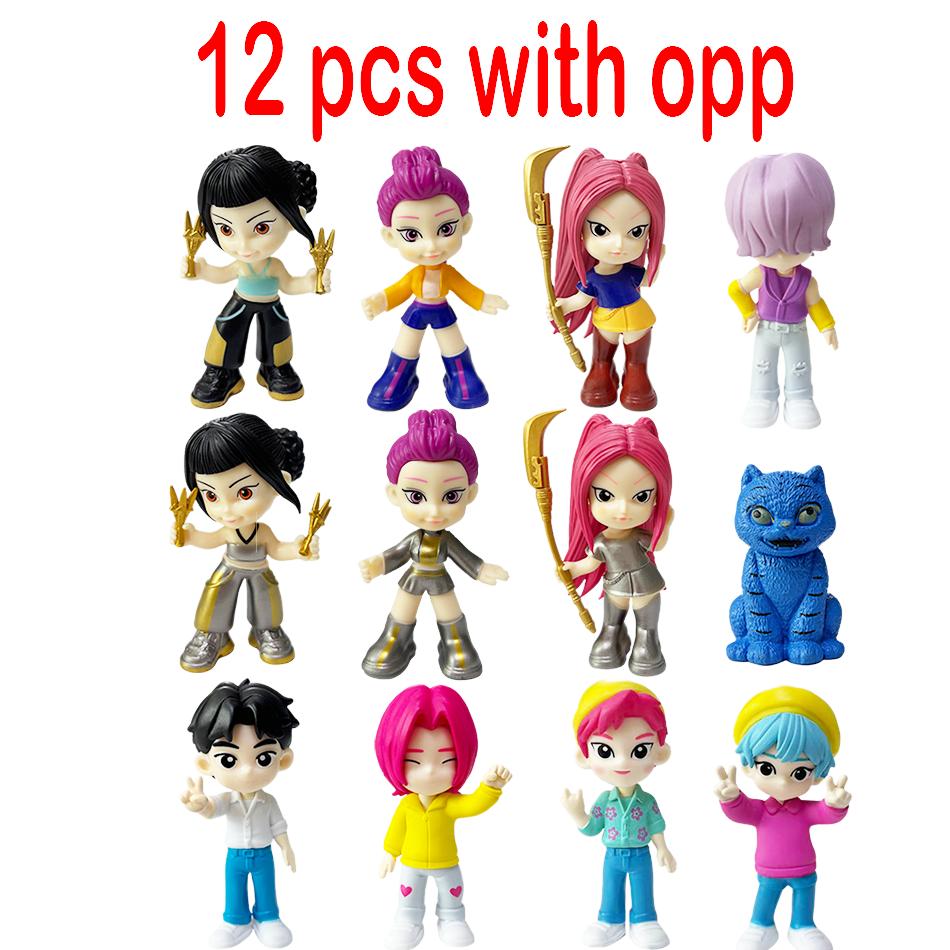 1-12pcs KPop Devil Hunter Doll Vinyl Toy Rumi Mira Zoi Character Vinyl Mask Blind Box Ornament Toy Birthday Gift