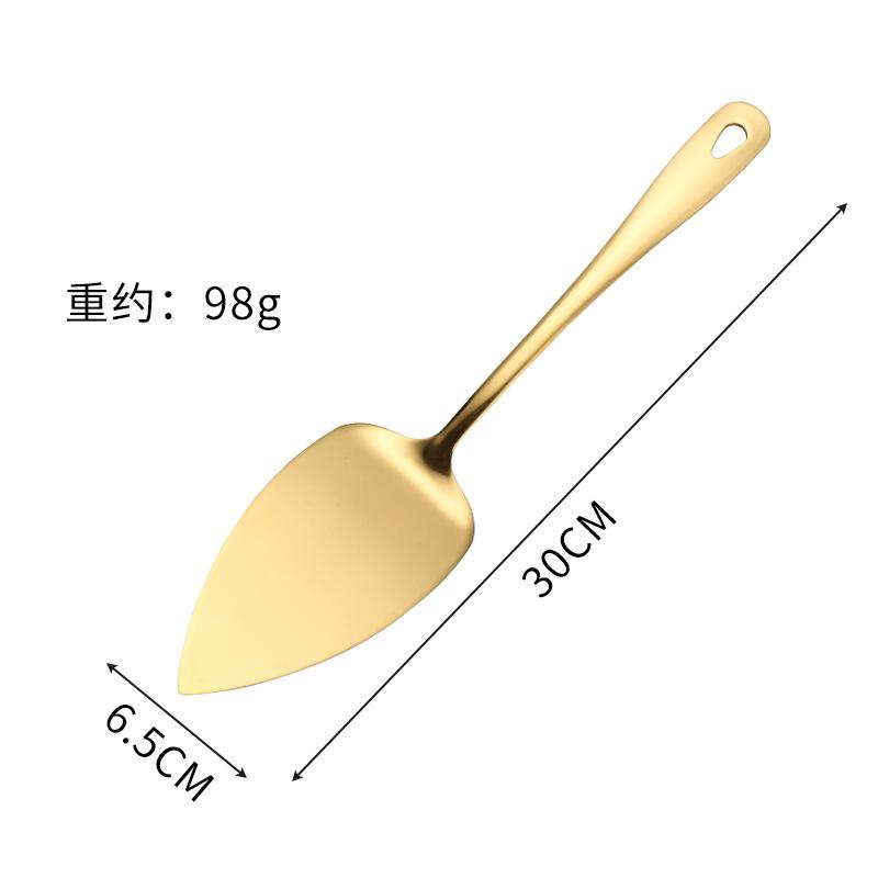 Stainless Steel Serving Kitchenware Soup Spoon Long Handle Fork Colander Cooking Spatula Buffet Cutlery Set Thicken Tableware