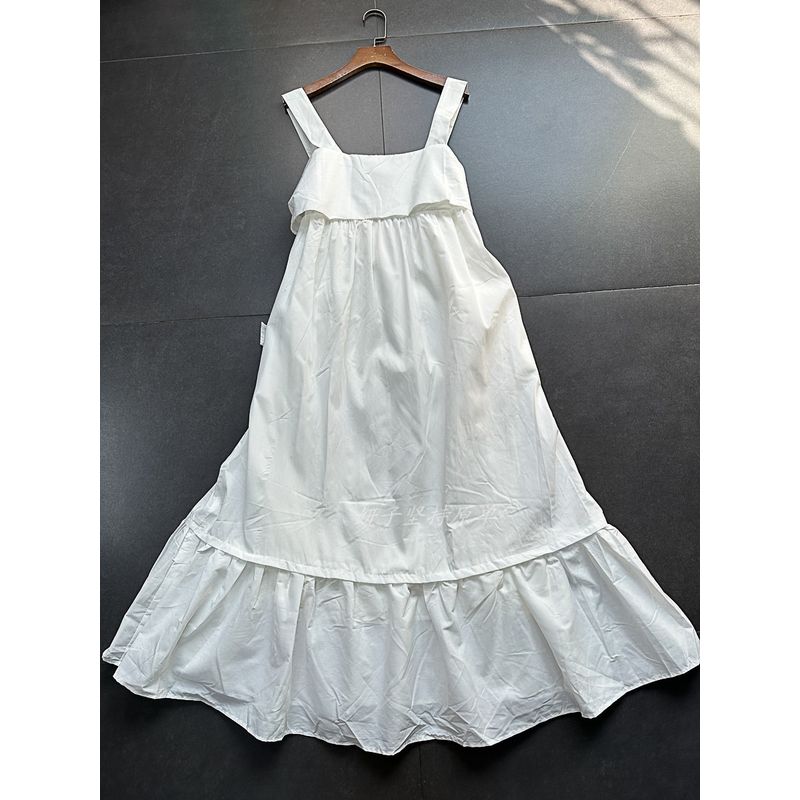 Yanzi Export En Home Width A- line Minimalist Classy First Date Date Artsy Elegant Dress Suspender Dress for Women
