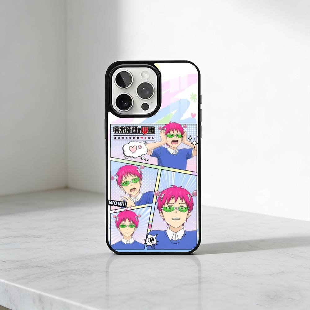 

Anime Boy S-Saiki Kusuo Phone Case For iPhone17,16,15,14,13 Plus,Pro Max Magnetic For Magsafe Wireless Charging iPhone17Air