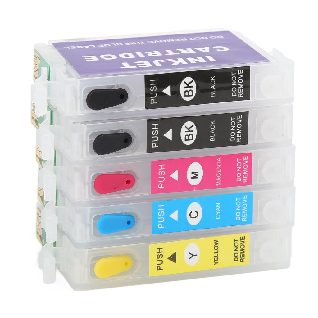 5PCS Ink Cartridge PP 4 Colors Anti Leakage Large Capacity Smooth Output Catridge Combo Pack for Printer