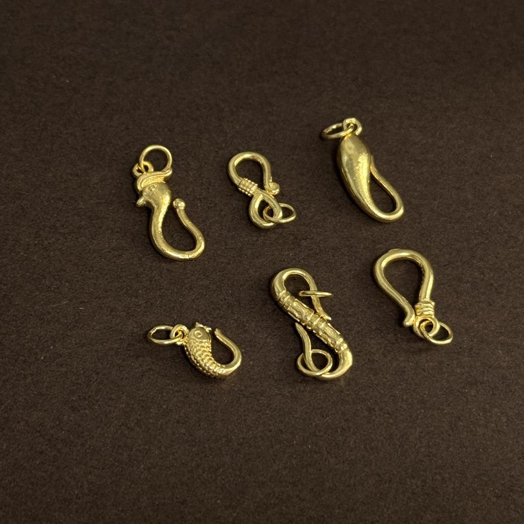S999 Sterling Silber & Gold Hummerklauen-Verschlussverbinder für DIY-Halsketten, Armbänder & Schmuckflechten.