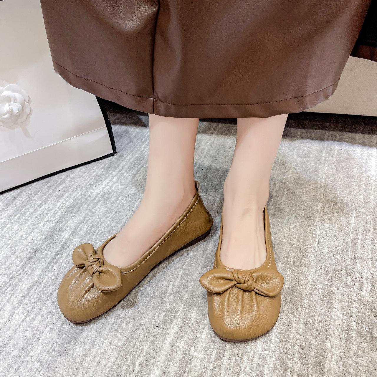 

Тонкая подошва складные балетки женские дорожные туфли для гостиниц на широкую ногу женские мокасины с бабочкой женская ортопедическая обувь 40