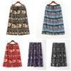 Elephant Pants Loose Legs Adjustable Elastic High Waistband Strap Rope Women Men Unisex Print Thailand Casual Streetwear Beach Bohemian Retro Vintage
